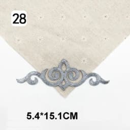 Iron On Appliques Embroidered Patches Lace Fabric Decoration Vintage Dress Costumes Diy Trims Gold Silver HB50