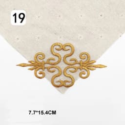 Iron On Appliques Embroidered Patches Lace Fabric Decoration Vintage Dress Costumes Diy Trims Gold Silver HB50