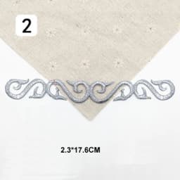 Iron On Appliques Embroidered Patches Lace Fabric Decoration Vintage Dress Costumes Diy Trims Gold Silver HB50