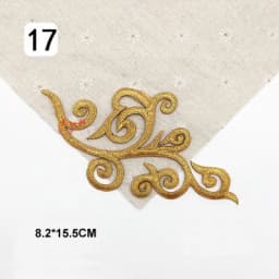 Iron On Appliques Embroidered Patches Lace Fabric Decoration Vintage Dress Costumes Diy Trims Gold Silver HB50