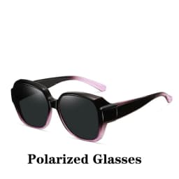 Fashion Round Polarized Sunglasses Cover Over Myopia Prescription Glasses Portable Men Women Vintage Fishing Driving Eyewear