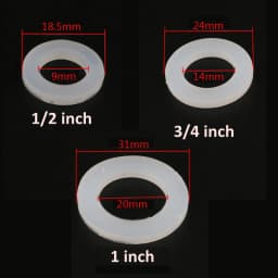 10pcs/set 1/2" 3/4" 1"Rubber Ring Silicon  Flat Gasket Sealing Ring for Shower Nozzle Hose Pipe Bellows Tube Washer Ring