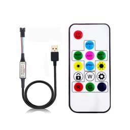 WS2811 WS2812B Led Pixels Strip Light Controller WS2812 USB/DC MINI 3Keys RF 14/17/21Keys Led Tape Remote Controller DC5-24V