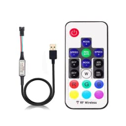 WS2811 WS2812B Led Pixels Strip Light Controller WS2812 USB/DC MINI 3Keys RF 14/17/21Keys Led Tape Remote Controller DC5-24V