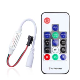 WS2811 WS2812B Led Pixels Strip Light Controller WS2812 USB/DC MINI 3Keys RF 14/17/21Keys Led Tape Remote Controller DC5-24V