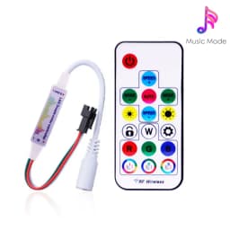 WS2811 WS2812B Led Pixels Strip Light Controller WS2812 USB/DC MINI 3Keys RF 14/17/21Keys Led Tape Remote Controller DC5-24V