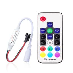 WS2811 WS2812B Led Pixels Strip Light Controller WS2812 USB/DC MINI 3Keys RF 14/17/21Keys Led Tape Remote Controller DC5-24V