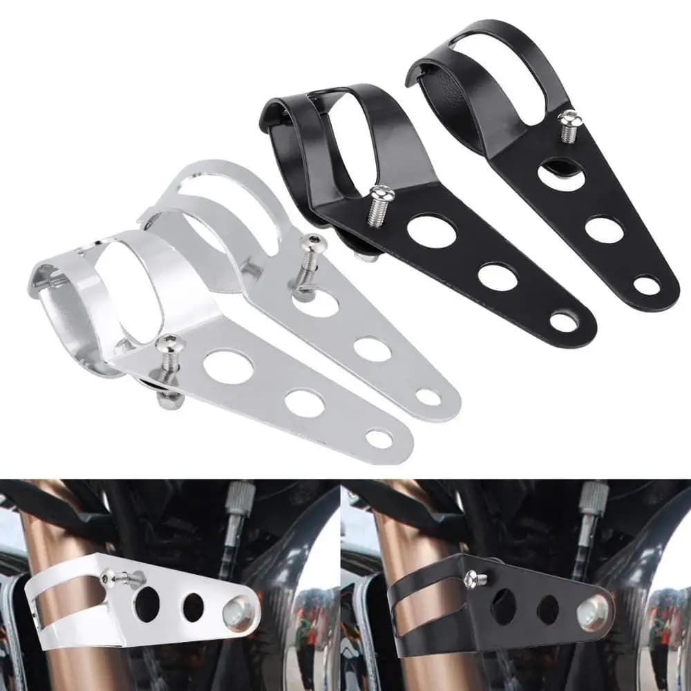 Universal Motorcycle Headlight Mount Bracket Fork Ear Chopper Headlamp Holder Clamp Adjustable Motor Fork Mount 27-36mm 38-48mm