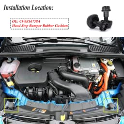 2x For Ford Focus Escape Kuga Edge Endura Transit Connect C-Max Lincoln MKC Hood Stop Rubber Cushion Bumper CV6Z16758A
