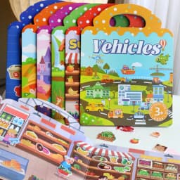 1 Book Jelly Sticker Book Quiet Book DIY Fun for Children's Scene Stickers Repeatedly Paste Puzzle Sticker Book
