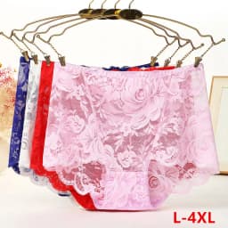 Lencerias sexy lingеrie lace Plus size ropa interior de mujer high waist underwear women cotton crotch comfortable Panties women