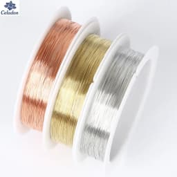 0.2mm 0.3mm 0.4mm 0.8mm 1.0mm Dia 1.5-20m/roll Alloy Copper Wire Silver/Gold/Copper Color Beads Wire Metal For Jewelry Finding