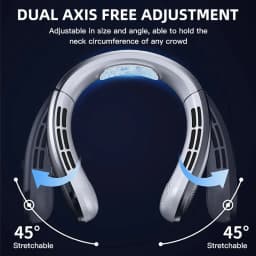 Lenovo 2026 8000mAh Air Cooler USB Hanging Neck Fan Portable Bladeless Mini Rechargeable Mute LED Digital Display Electric Fans