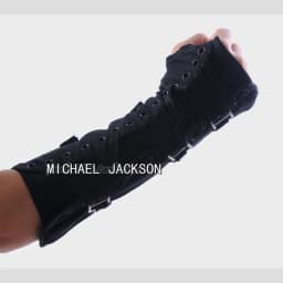 Handmade Punk Rock Concert Michael Jackson Classic Collection Cotton White Back ArmBrace Elbow Glove
