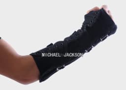 Handmade Punk Rock Concert Michael Jackson Classic Collection Cotton White Back ArmBrace Elbow Glove