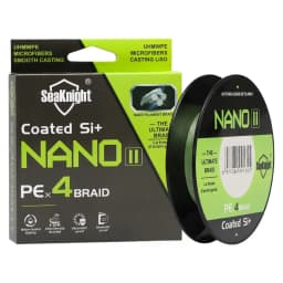 SeaKnight Brand NANO II Series Fishing Lines 300M 100M 4 Weaves Braided Multifilament Seawater-proof UV-proof Si+ Coating 7-15lb