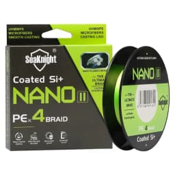 SeaKnight Brand NANO II Series Fishing Lines 300M 100M 4 Weaves Braided Multifilament Seawater-proof UV-proof Si+ Coating 7-15lb
