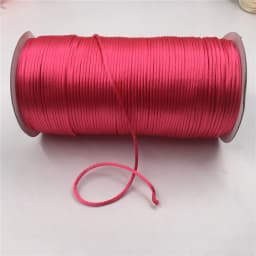 2MM Braided Macrame Silk Macrame Cord Rope Thread Wire DIY Chinese Knot Satin Bracelets Making Findings Beading 10-225Meters