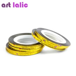 10 Rolls Nail Art Striping Tapes, Nail Liner Stickers, Nail Decals, 1mm Adhesive Stickers for Nail Tips Styling