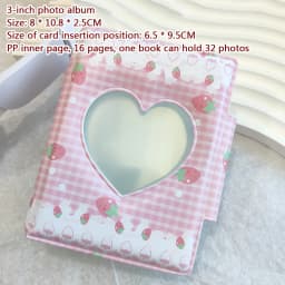 INS Korean Style Photo Card Holder Cute 1 inch ID Photo Storage Display Pendant Keychain Ornaments Star Chasing Girl Gift