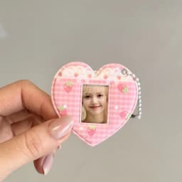 INS Korean Style Photo Card Holder Cute 1 inch ID Photo Storage Display Pendant Keychain Ornaments Star Chasing Girl Gift