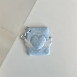 INS Korean Style Photo Card Holder Cute 1 inch ID Photo Storage Display Pendant Keychain Ornaments Star Chasing Girl Gift