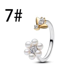 New 925 Sterling Silver Four Leaf Clover Flower Ear Stud Ring Pendant Bead fit DIY Women's Bracelets Necklaces Jewelry Gifts