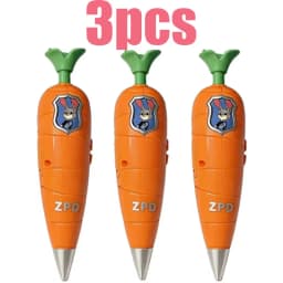 1/3/6/10Pcs Zootopia 2 Carrot Recorder Pen | Judy & Nick Style for Kids | 60s Mini Recorder | 2-in-1 Gel Pen Stationery