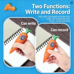1/3/6/10Pcs Zootopia 2 Carrot Recorder Pen | Judy & Nick Style for Kids | 60s Mini Recorder | 2-in-1 Gel Pen Stationery