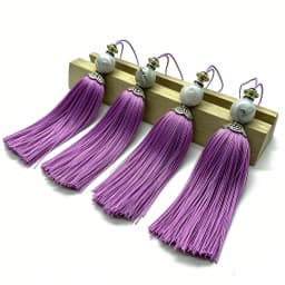 4 Pcs Key tassels Hanging Tassels Handmade Soft Craft Tassels with Loops for Home Decor, DIY, Bookmarks
