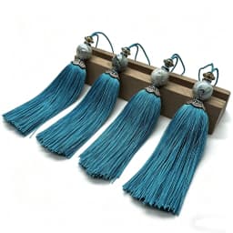 4 Pcs Key tassels Hanging Tassels Handmade Soft Craft Tassels with Loops for Home Decor, DIY, Bookmarks