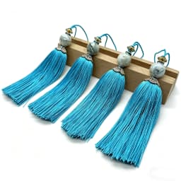 4 Pcs Key tassels Hanging Tassels Handmade Soft Craft Tassels with Loops for Home Decor, DIY, Bookmarks