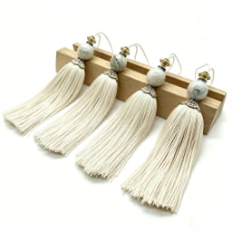 4 Pcs Key tassels Hanging Tassels Handmade Soft Craft Tassels with Loops for Home Decor, DIY, Bookmarks
