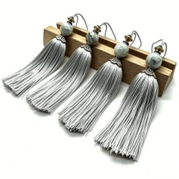 4 Pcs Key tassels Hanging Tassels Handmade Soft Craft Tassels with Loops for Home Decor, DIY, Bookmarks