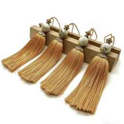 4 Pcs Key tassels Hanging Tassels Handmade Soft Craft Tassels with Loops for Home Decor, DIY, Bookmarks
