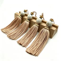4 Pcs Key tassels Hanging Tassels Handmade Soft Craft Tassels with Loops for Home Decor, DIY, Bookmarks