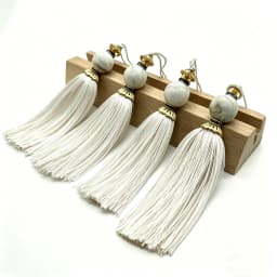 4 Pcs Key tassels Hanging Tassels Handmade Soft Craft Tassels with Loops for Home Decor, DIY, Bookmarks