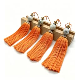 4 Pcs Key tassels Hanging Tassels Handmade Soft Craft Tassels with Loops for Home Decor, DIY, Bookmarks