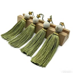 4 Pcs Key tassels Hanging Tassels Handmade Soft Craft Tassels with Loops for Home Decor, DIY, Bookmarks