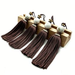 4 Pcs Key tassels Hanging Tassels Handmade Soft Craft Tassels with Loops for Home Decor, DIY, Bookmarks