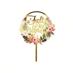 3pcs/5pcs Acrylic Spanish Feliz Dia Mama Flower Mother's Day Cake Topper Plugin for Mother's Day Party Cake Decoration Suppl