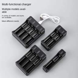 KEBIDU 18650 Battery Charger 2/4 Slots DC 5V Charger For 18650 14500 10440 Battery 3.7V Rechargeable Lithium Battery Charger