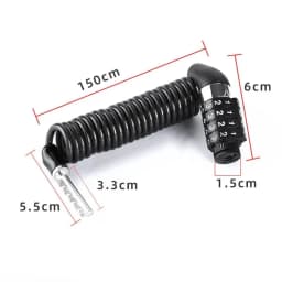 Motorcycle Bicycle Anti-Theft Chain 4-Digit Password Combination Helmet Lock Safety Portable Cable Lock Durable Wire Rope