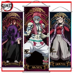 Demon Slayer Wall Scroll Cartoon Akaza Poster Wall Decoration Long Scroll Style Anime Merchandise Holiday Gift Trendy Toy