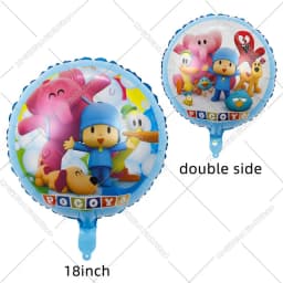 Cute Pocoyos Birthday Number Balloons Set Boy Girl Party Decoration Cartoon Baby Shower Party Supplies Kids Birthday Favors
