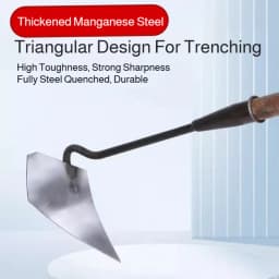 Durable Farm Tools and Gardening Tools High-toughness Agricultural Triangular Hoe Multi-purpose Hoe for Digging , Soil Loosening
