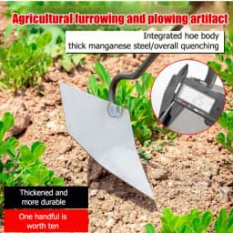 Durable Farm Tools and Gardening Tools High-toughness Agricultural Triangular Hoe Multi-purpose Hoe for Digging , Soil Loosening