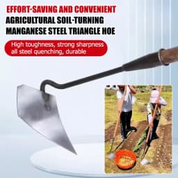 Durable Farm Tools and Gardening Tools High-toughness Agricultural Triangular Hoe Multi-purpose Hoe for Digging , Soil Loosening