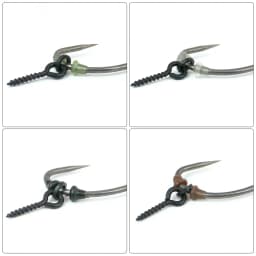 Hirisi 50pcs Fishing Hook Stoppers Set, Soft Rubber Terminal Rigs for Carp Fishing Tackle 4 Colors Terminal Tackle Accessories