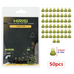 Hirisi 50pcs Fishing Hook Stoppers Set, Soft Rubber Terminal Rigs for Carp Fishing Tackle 4 Colors Terminal Tackle Accessories